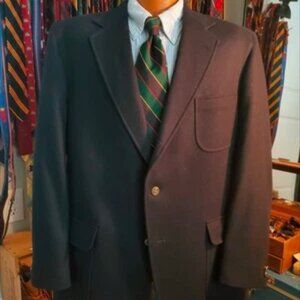 Vintage 3/2 roll ivy style Huntington navy flannel blazer